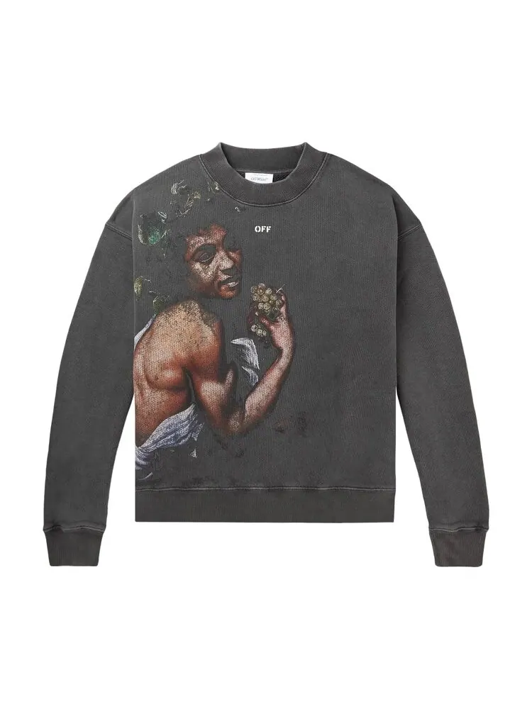 Толстовка Off-White Bacchus Skate Crewneck — изображение 1 из 1, черный/мульти
