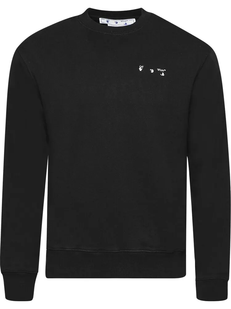 Толстовка Off-White Caravag Paint Slim Crewneck 'Black' — изображение 1 из 1, черный