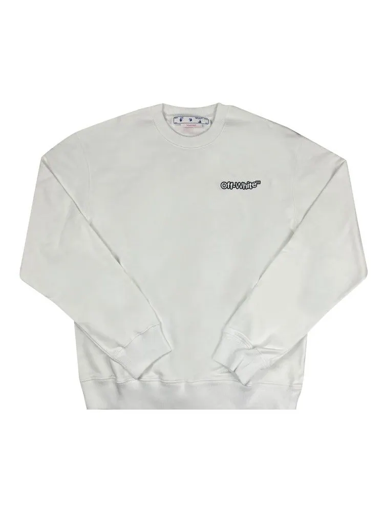 Свитер Off-White TM Logo Print Crewneck — изображение 1 из 1, белый/черный