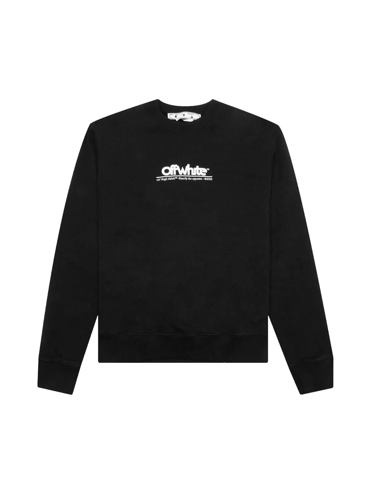 Узкий круглый вырез с массивным логотипом Off-White — изображение 1 из 2, черный/белый