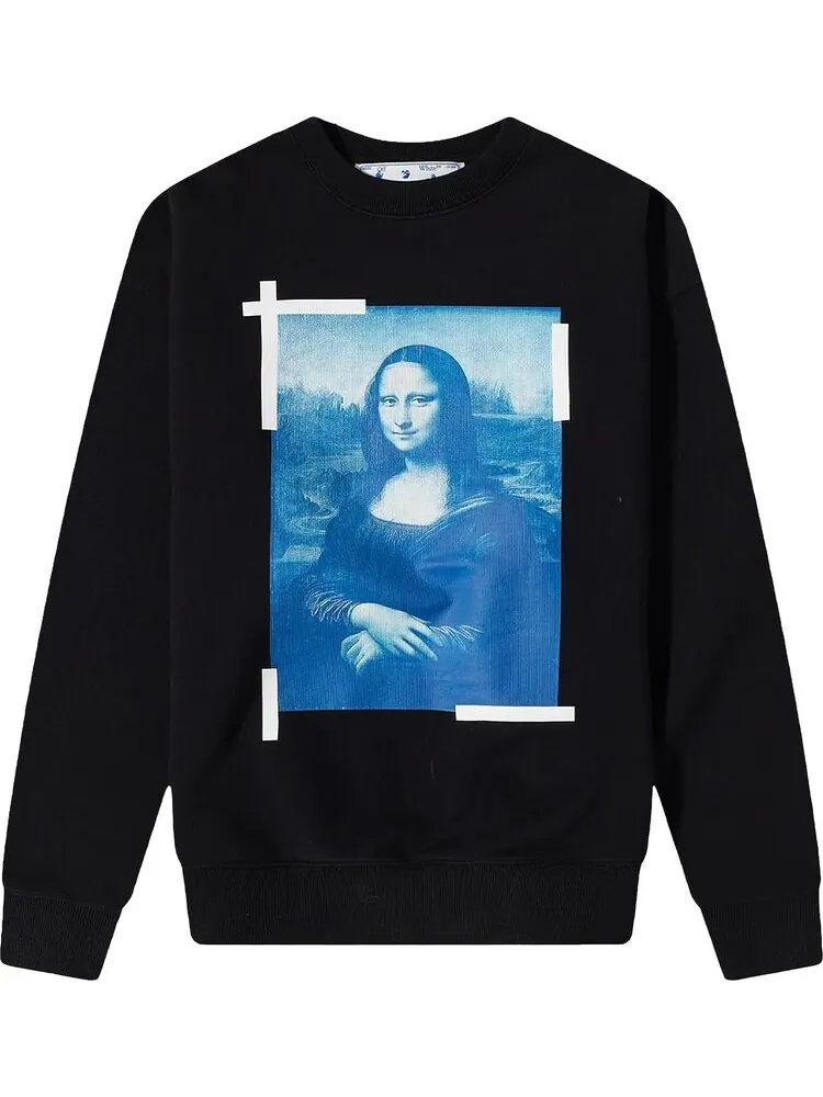 Толстовка Off-White Monalisa Over Crewneck 'Black' — изображение 1 из 1, черный