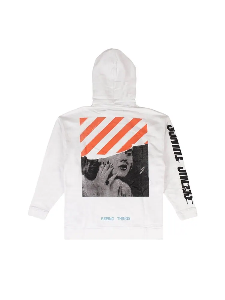Толстовка Off-White Photocopy Hooded Sweatshirt 'White' — изображение 2 из 3, белый