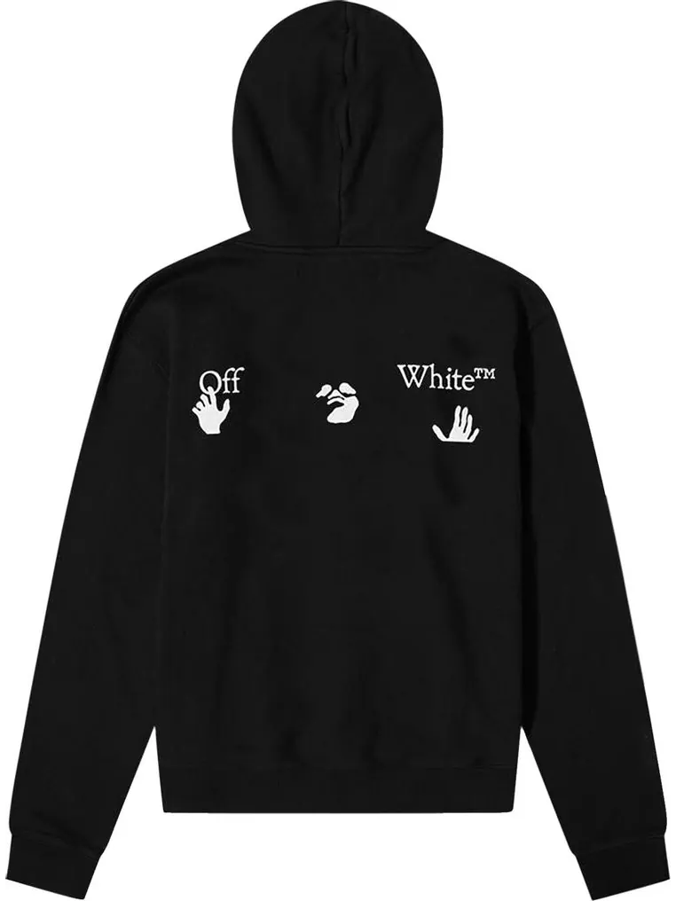 Худи Off-White Big Logo Slim Hoodie 'Black//White' — изображение 1 из 1, черный