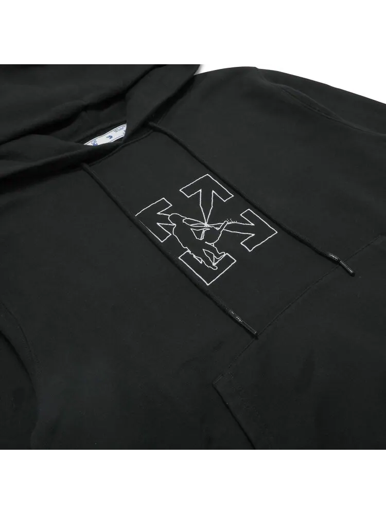 Худи Off-White Workers Logo Slim Hoodie 'Black/White' — изображение 3 из 3, черный
