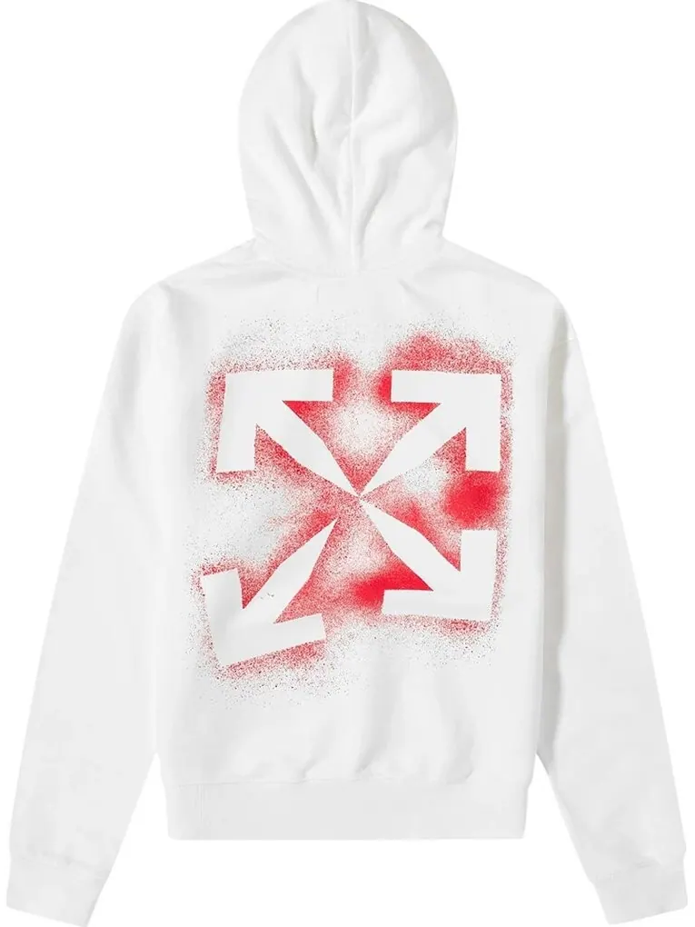 Худи Off-White Stencil Arrows Hoodie 'White' — изображение 2 из 2, белый