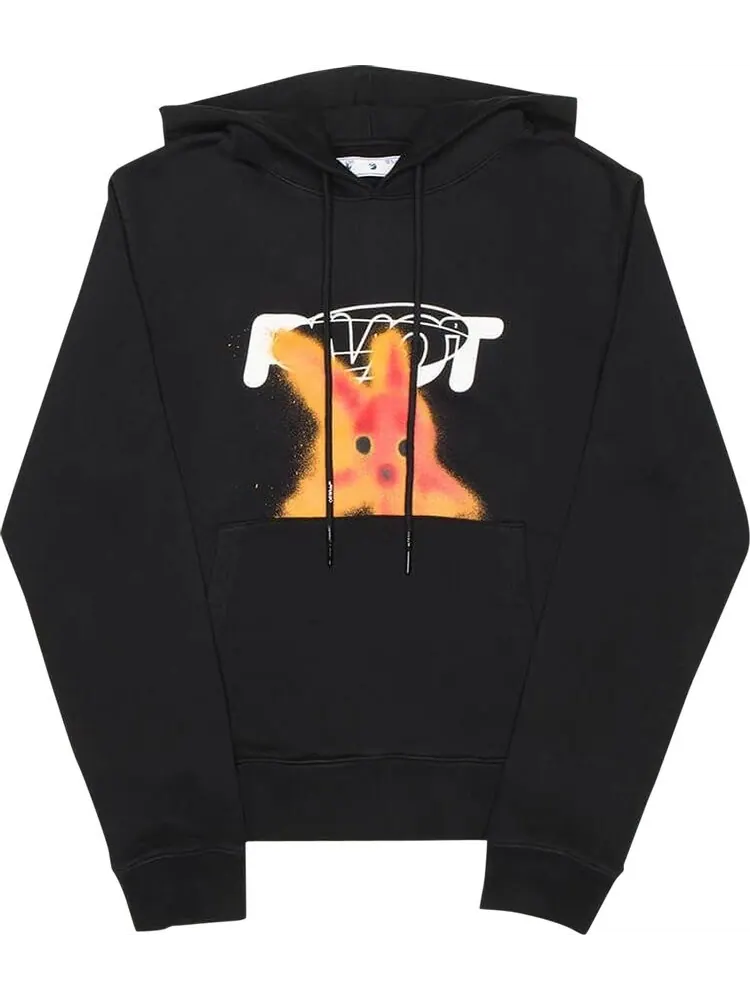 Толстовка Off-White Cross Box Logo Hooded Sweatshirt 'Black/Red' — изображение 1 из 2, черный