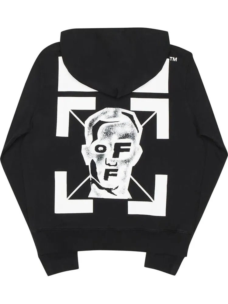 Толстовка Off-White Cross Box Logo Hooded Sweatshirt 'Black/Red' — изображение 2 из 2, черный