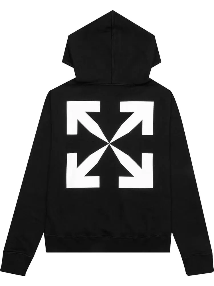 Худи Off-White Pascal Print Slim Hoodie 'Black/White' — изображение 2 из 2, черный