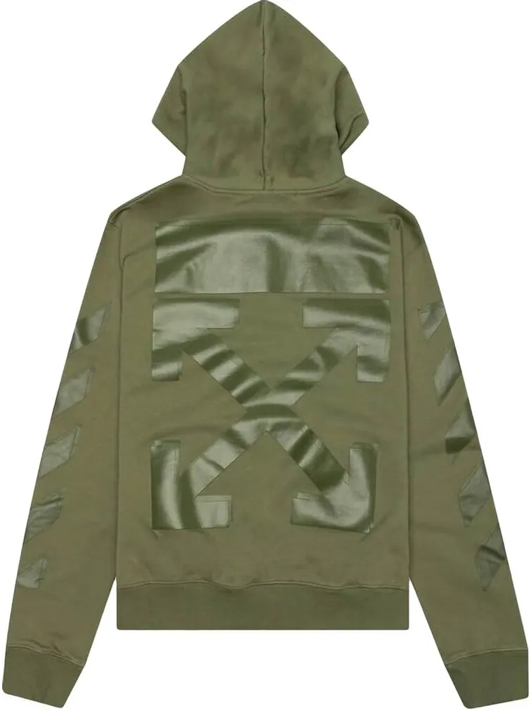 Худи Off-White Rubber Arrow Slim Hoodie 'Green/Green' — изображение 2 из 2, зеленый
