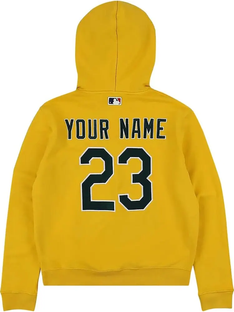 Худи Off-White MLB Oakland Athletics Hoodie 'Yellow/Blue' — изображение 2 из 2, желтый