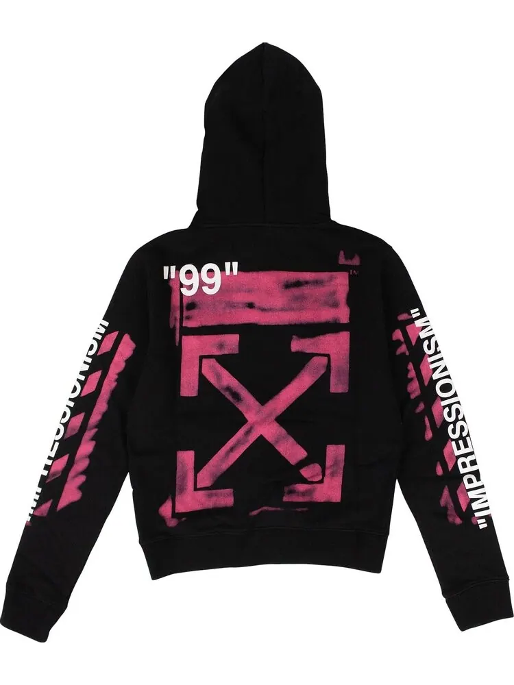 Толстовка Off-White Stencil Arrow Hooded Sweatshirt 'Black' — изображение 2 из 3, черный