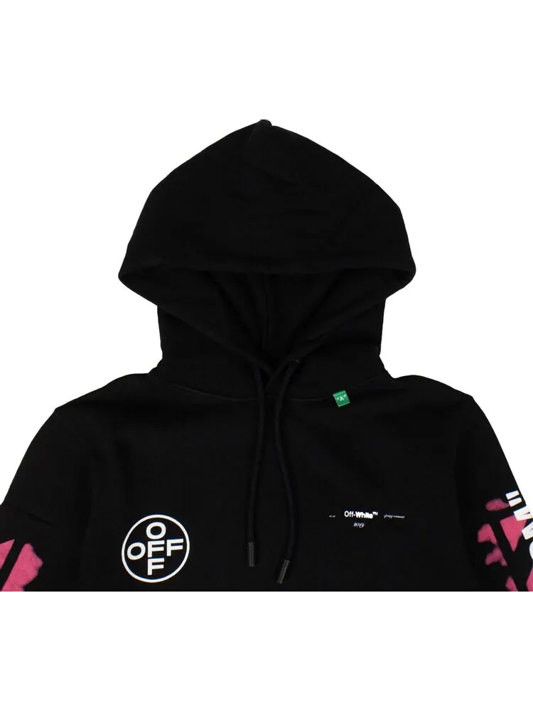 Толстовка Off-White Stencil Arrow Hooded Sweatshirt 'Black' — изображение 3 из 3, черный