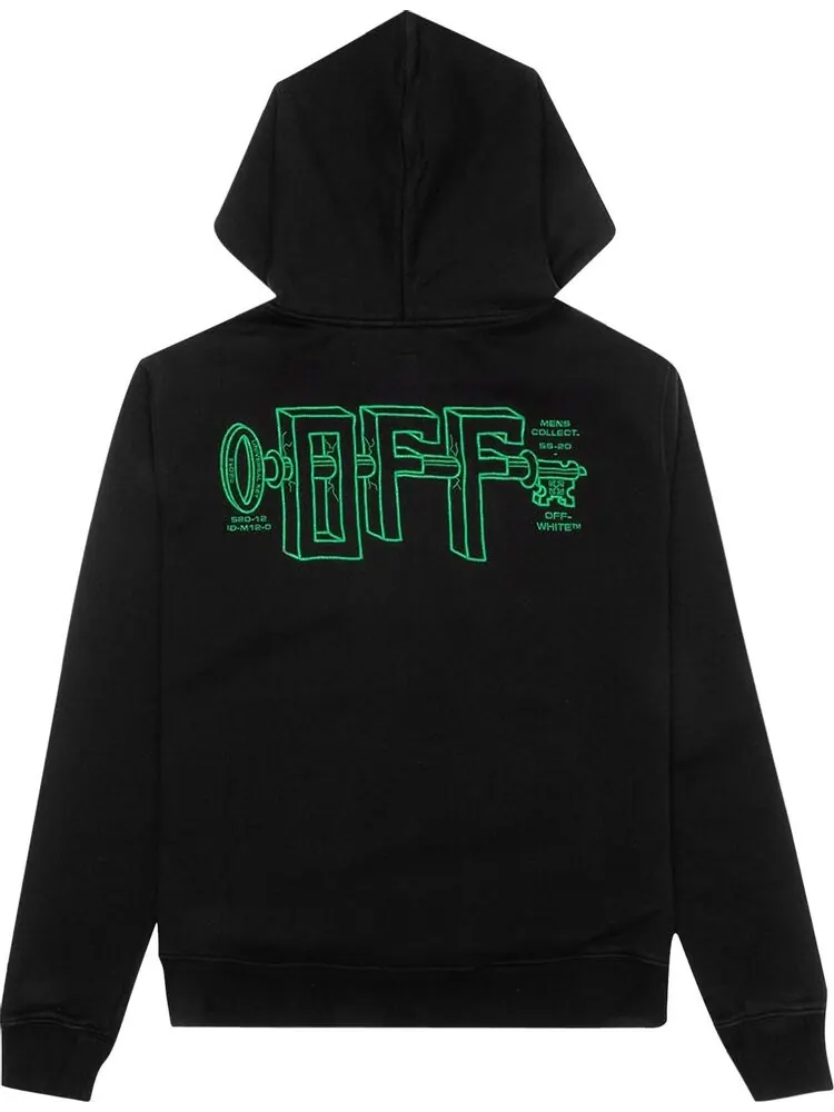 Худи Off-White Universal Key Slim Hoodie 'Black' — изображение 2 из 3, черный