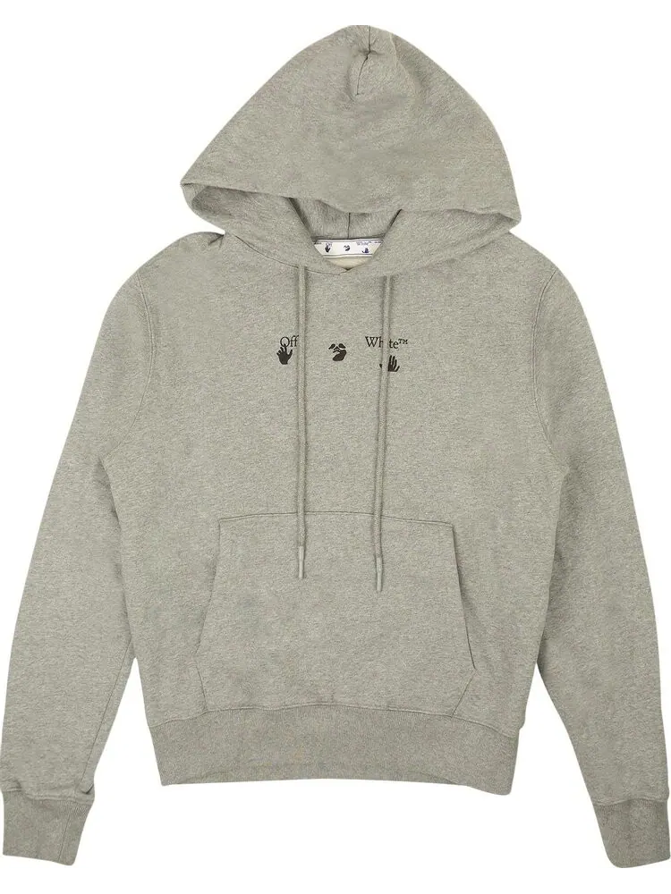 Худи Off-White Marker Slim Hoodie 'Melange Grey/Blue' — изображение 1 из 3, серый
