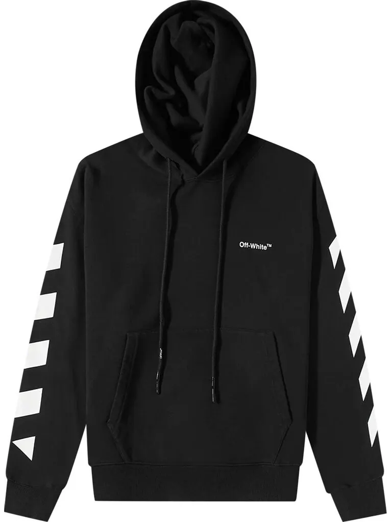 Худи Off-White Diag Helvetica Over Hoodie 'Black/White' — изображение 1 из 2, черный