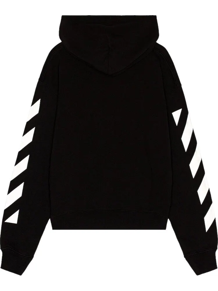 Худи Off-White Diag Helvetica Over Hoodie 'Black/White' — изображение 2 из 2, черный