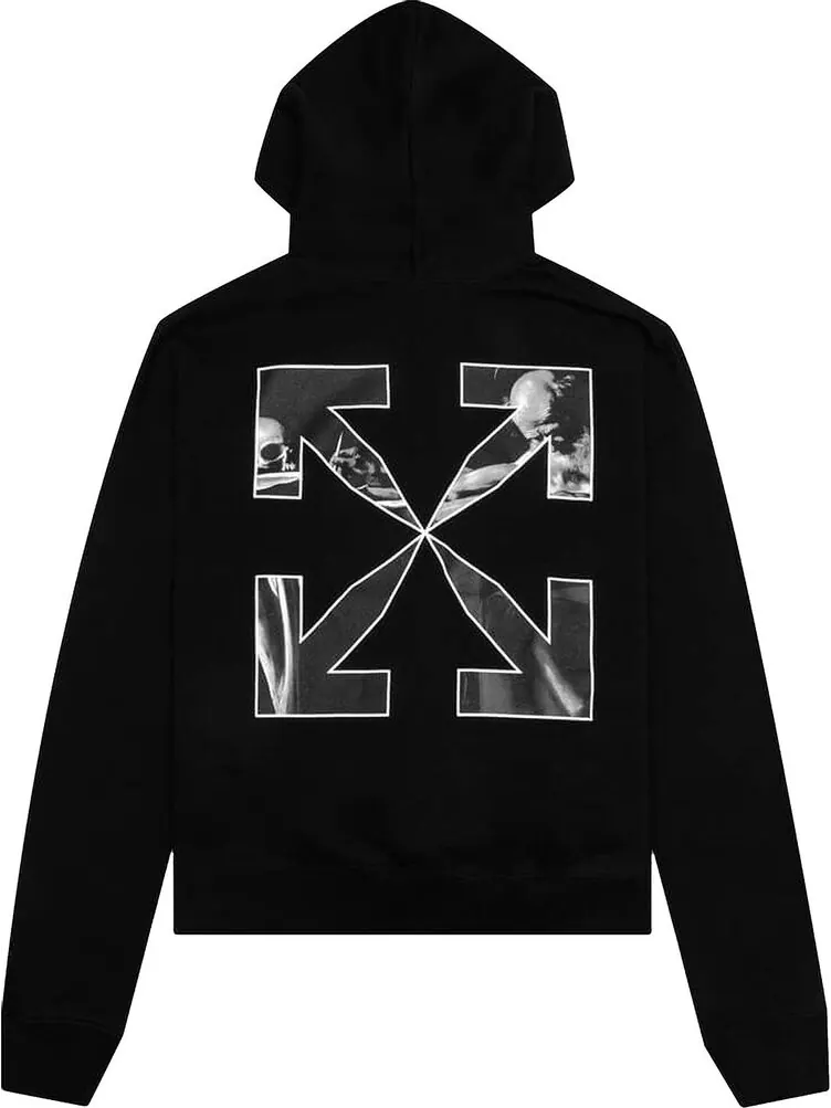 Худи Off-White Caravag Arrow Over Hoodie 'Black/White' — изображение 2 из 2, черный