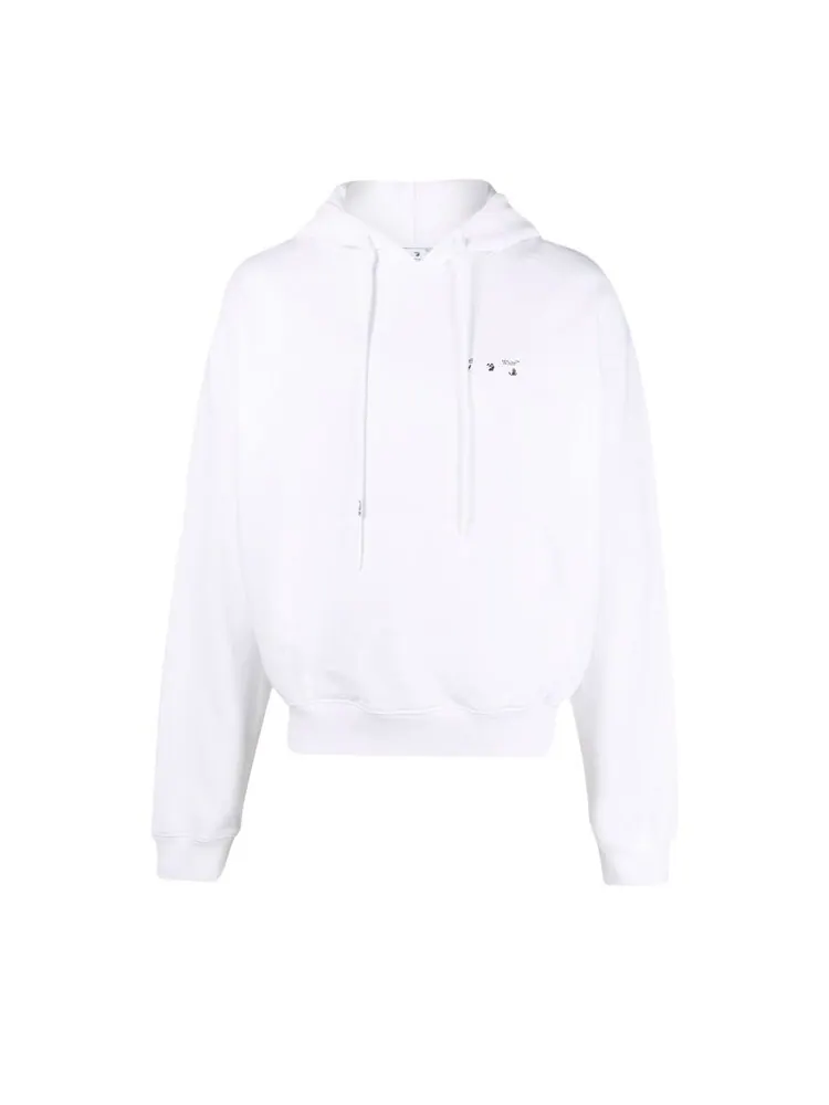 Худи Off-White Caravaggio Paint Over Hoodie 'White/Black' — изображение 1 из 1, белый