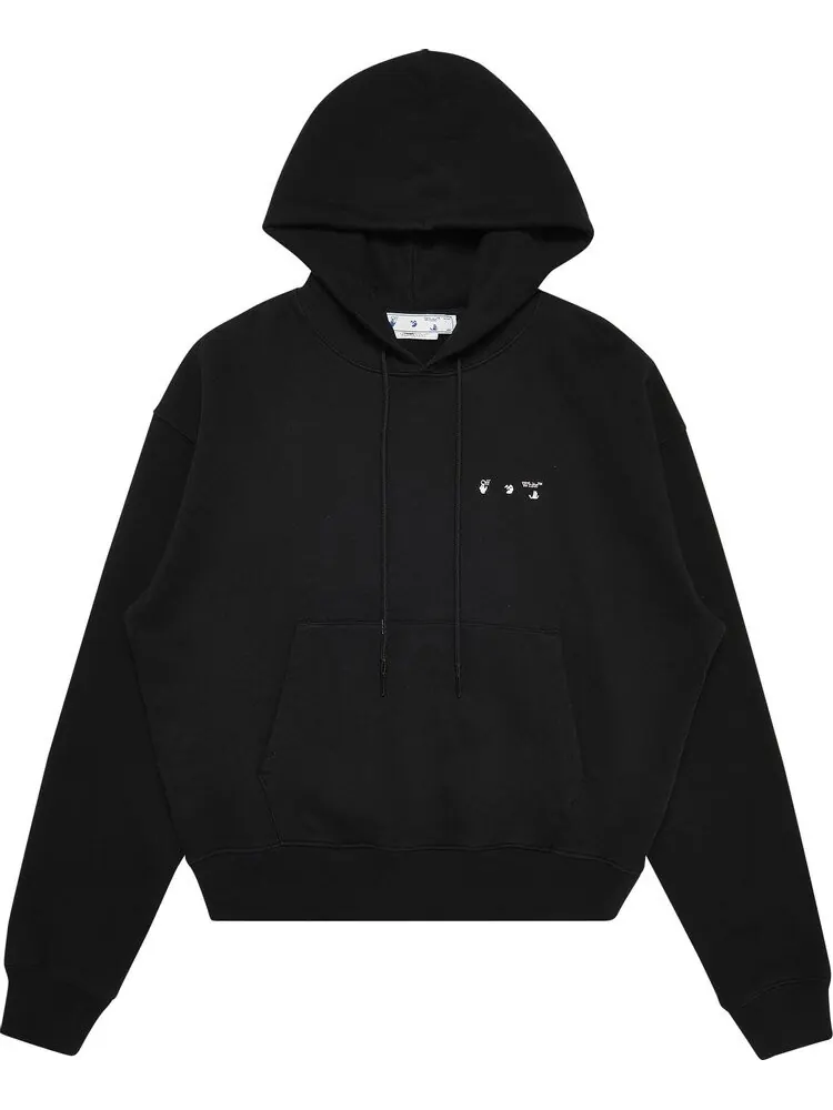 Худи Off-White Caravag Paint Over Hoodie 'Black' — изображение 1 из 3, черный