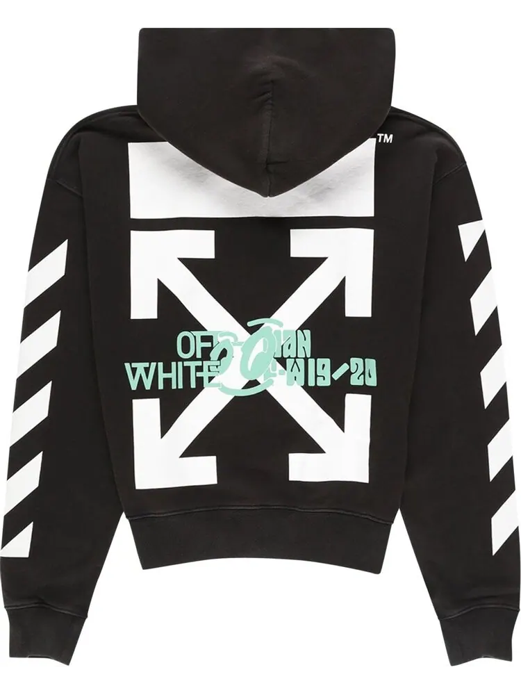 Худи Off-White Diag Waterfall Over Hoodie 'Black / Multicolor' — изображение 2 из 2, черный