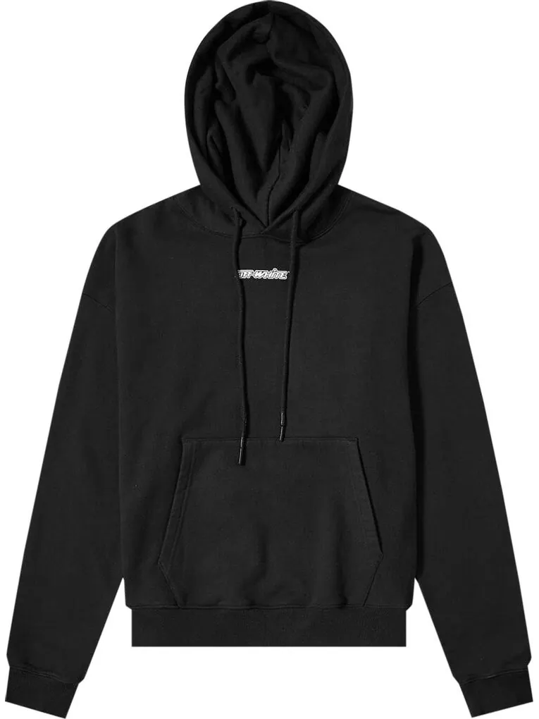Худи Off-White Marker Over Hoodie 'Black/Blue' — изображение 1 из 2, черный