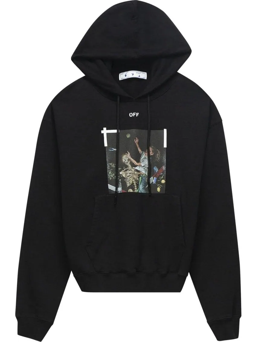 Худи Off-White Pascal Print Over Hood 'Black/White' — изображение 1 из 2, черный