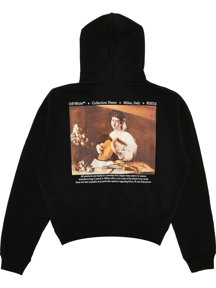Худи Off-White Caravaggio Over Hoodie 'Black/Multicolor' — изображение 2 из 3, черный