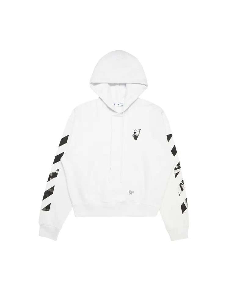 Худи Off-White Carav Arrow Over Hoodie 'White/Black' — изображение 1 из 3, белый