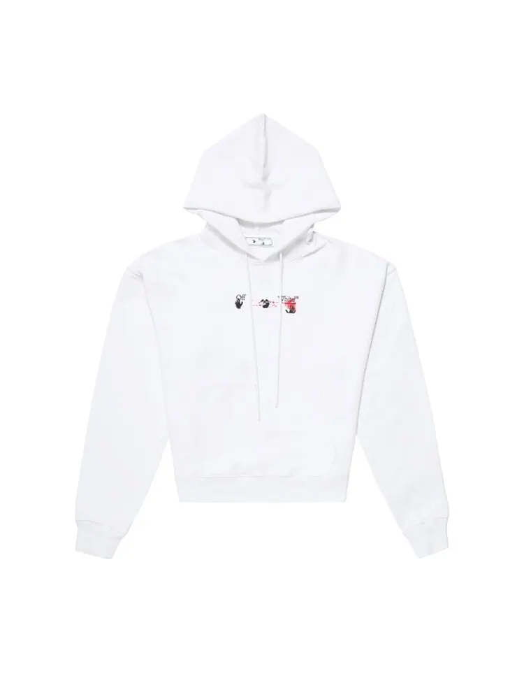 Худи Off-White Acrylic Arrow Over Hoodie 'White/Fuchsia' — изображение 1 из 2, белый