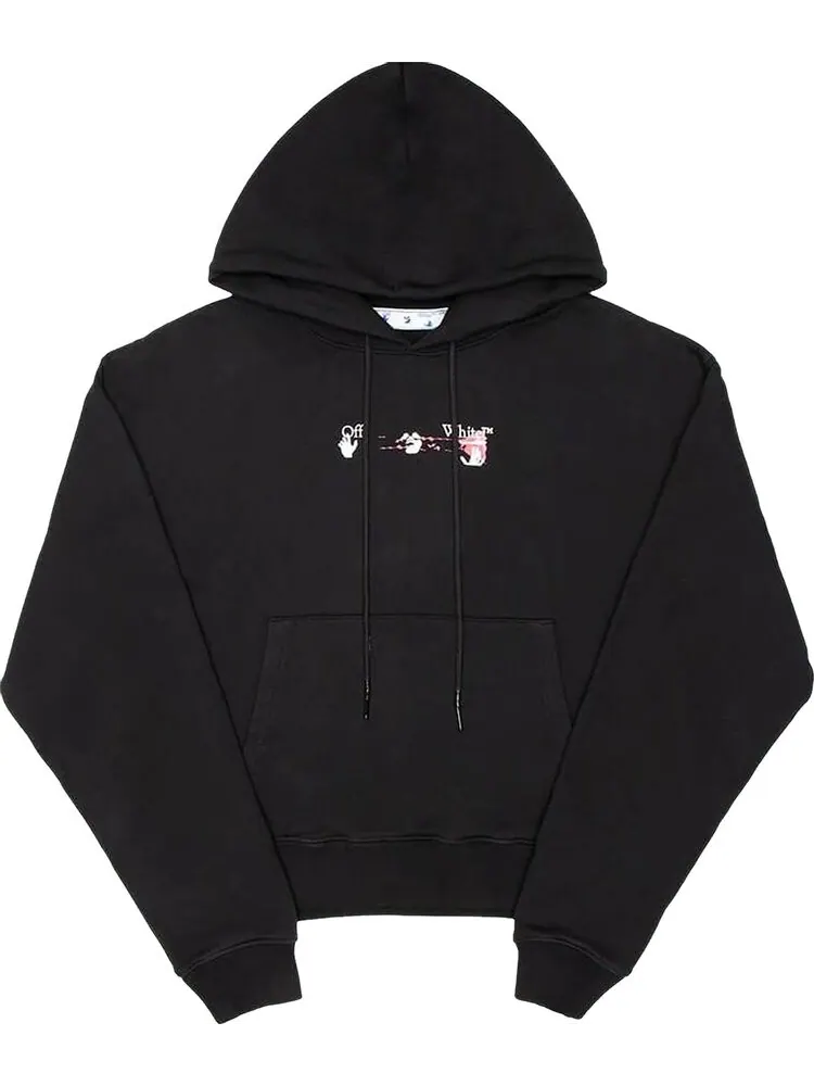 Худи Off-White Acrylic Arrow Over Hoodie 'Black/Fuchsia' — изображение 1 из 2, черный