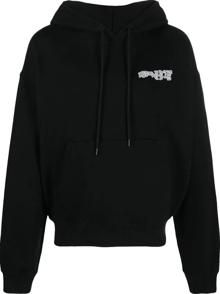 Худи Off-White Carlos Arrow Over Hoodie 'Black/White' — изображение 1 из 1, черный
