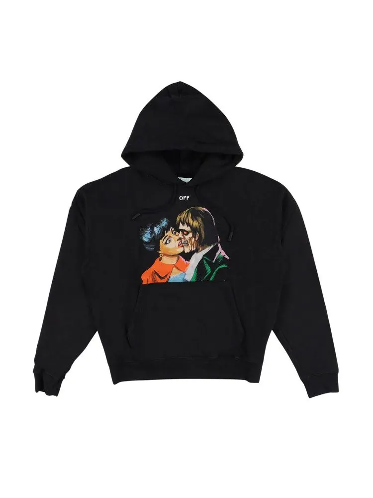 Худи Off-White Kiss Graphic Print Hoodie — изображение 1 из 2, черный