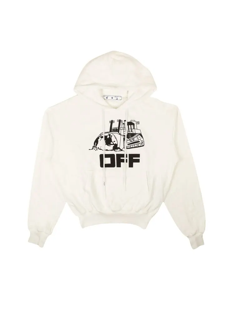 Худи Off-White World Caterpillar Over Hoodie 'White/Black' — изображение 1 из 3, белый