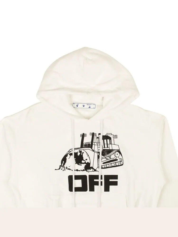 Худи Off-White World Caterpillar Over Hoodie 'White/Black' — изображение 3 из 3, белый