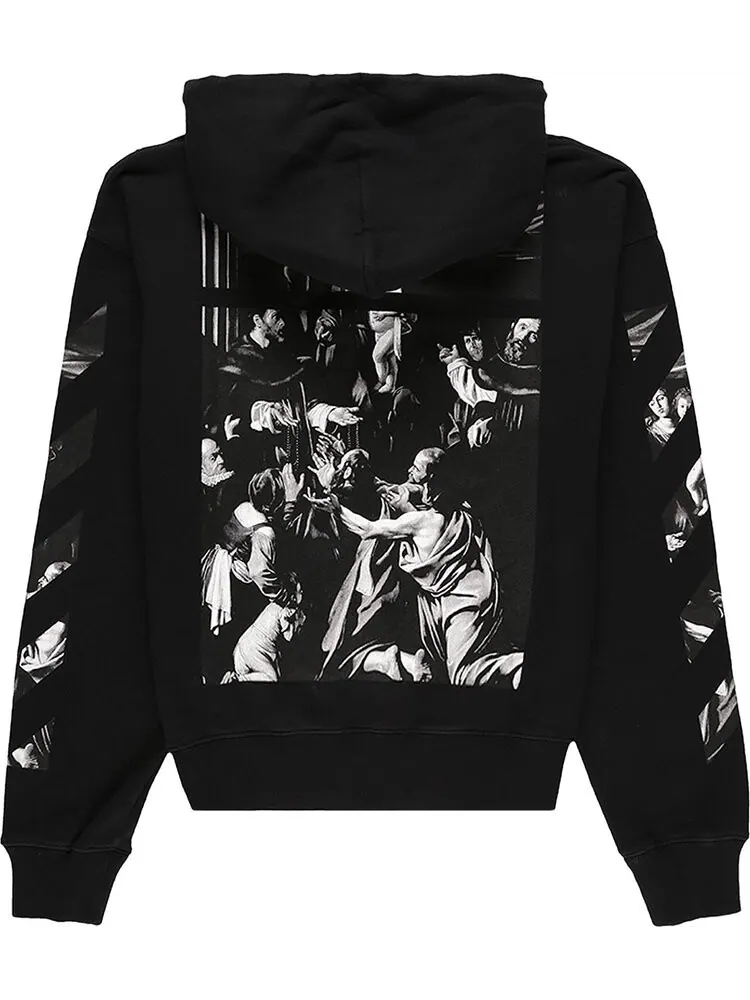 Толстовка Off-White Caravaggio Square Over Sweatshirt 'Black' — изображение 2 из 2, черный