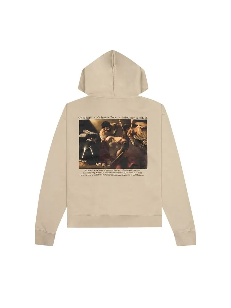 Худи Off-White Caravaggio Crowning Over Hood Dark Sand/Black — изображение 2 из 2, темный песочный/черный