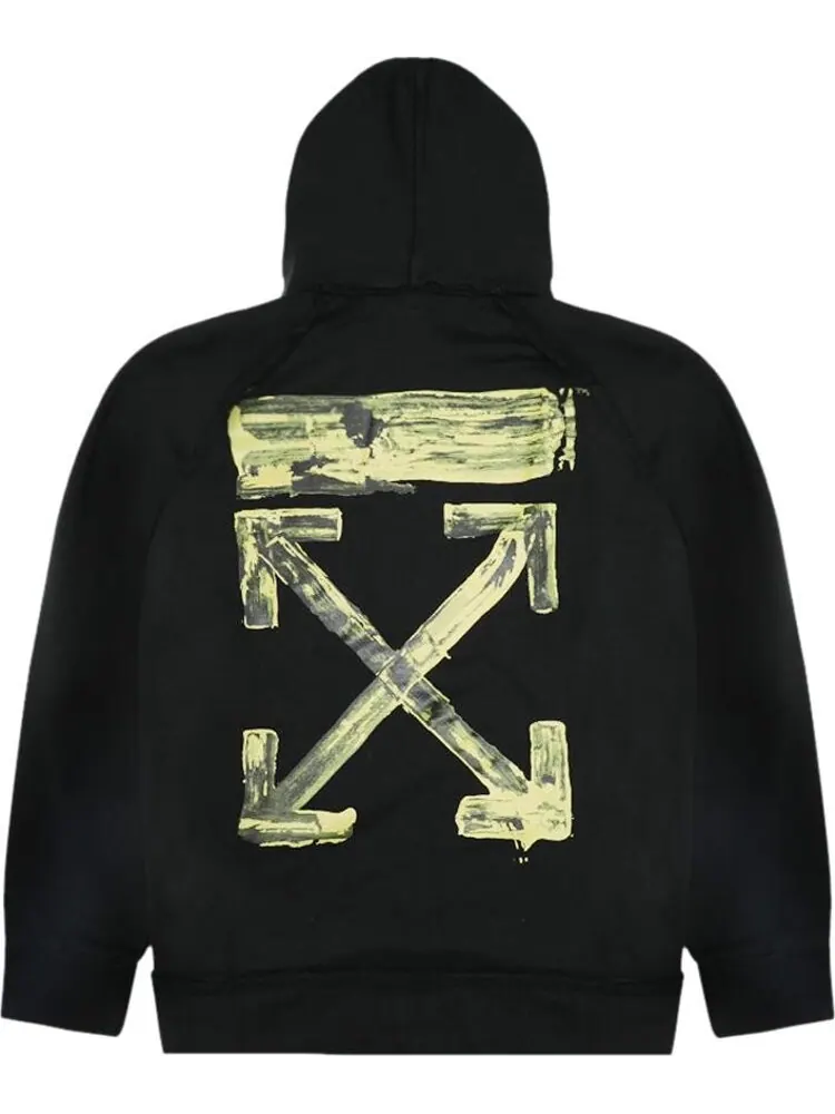 Худи Off-White Acrylic Arrows Incomplete Hoodie 'Black' — изображение 2 из 3, черный