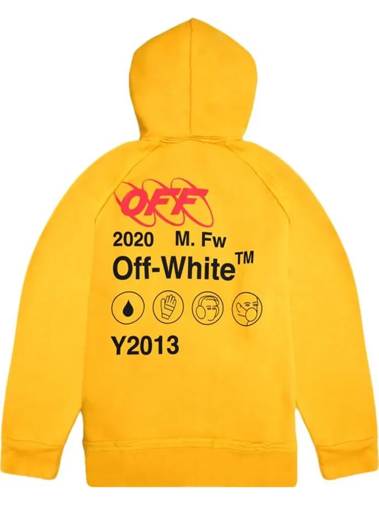 Худи Off-White Industrial Y013 Incomplete Hoodie 'Yellow' — изображение 2 из 4, желтый