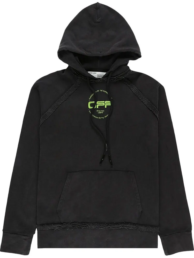 Худи Off-White Hand Logo Incompiuto Hoodie 'Black' — изображение 1 из 1, черный
