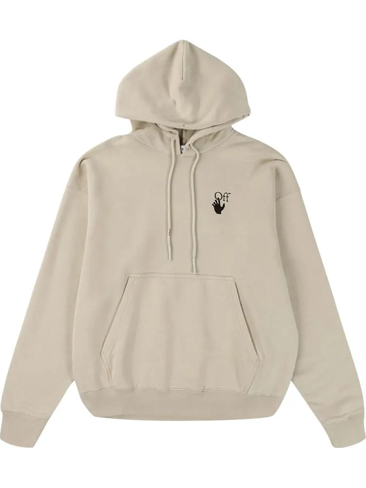 Худи Off-White Bubble Arrow Skate Hoodie 'Abbey Stone' — изображение 1 из 2, бежевый