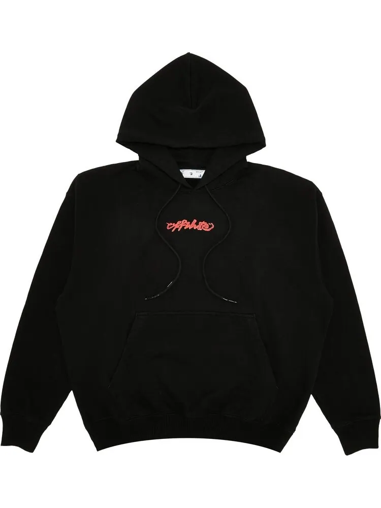 Худи Off-White Arrow On Canvas Skate Hoodie 'Black/Multicolor' — изображение 1 из 3, черный