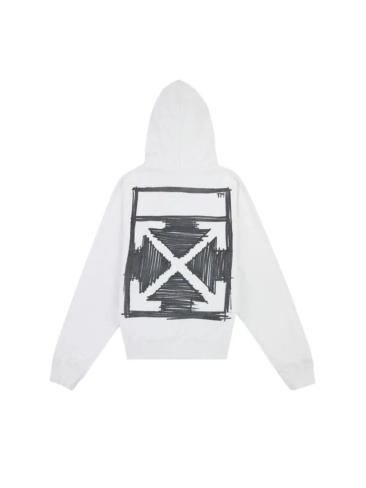 Худи Off-White Negative Mark Skate Hoodie — изображение 2 из 2, белый/черный