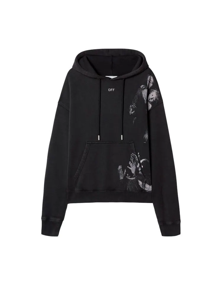 Худи Off-White Blurred Mary Skate Hoodie — изображение 1 из 1, черный/белый