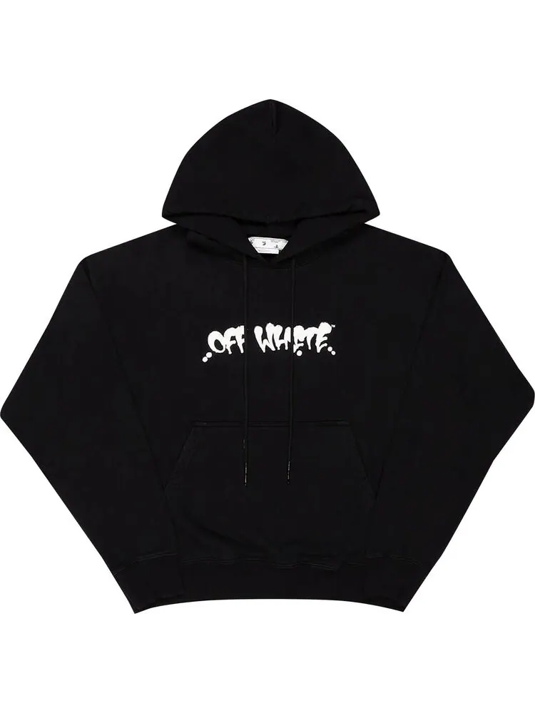 Худи Off-White Neen OW Logo Skate Hoodie 'Black/Orange' — изображение 1 из 2, черный