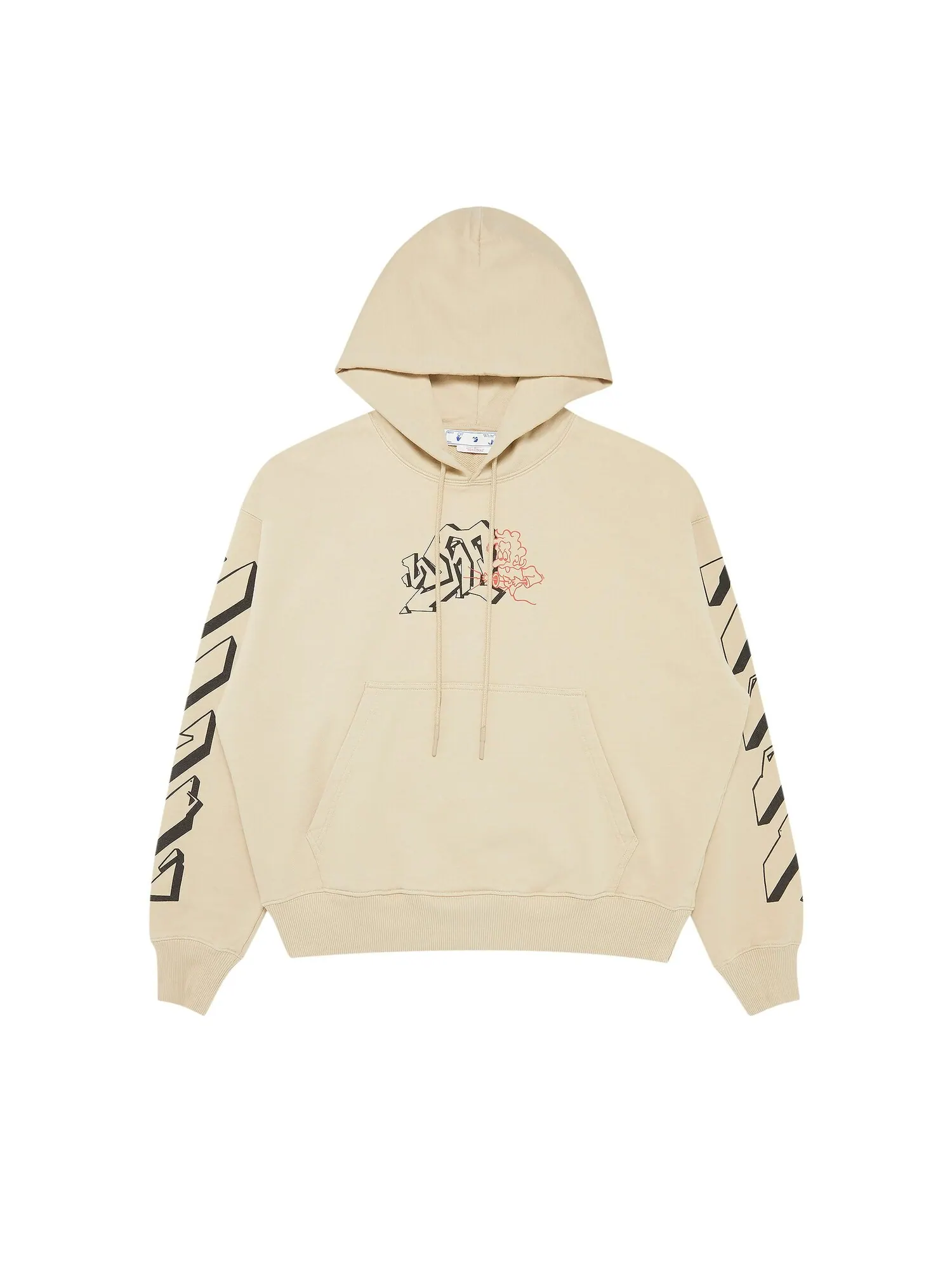Толстовка Off-White Graffiti Outline Skate Dark Sand — изображение 1 из 3, темный песочный