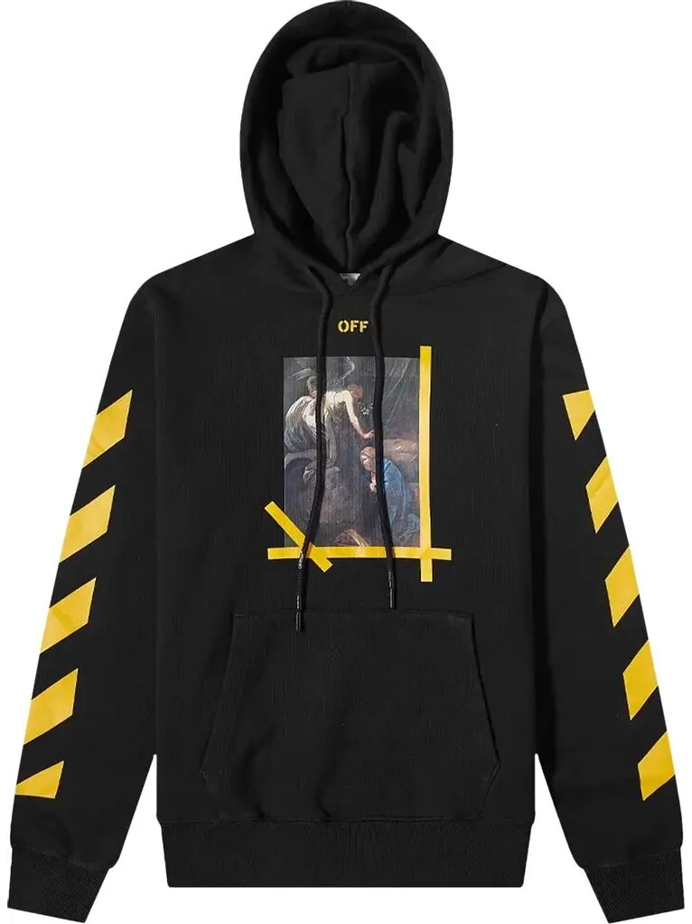 Худи Off-White Diag Arrow Slim Hoodie 'Black/White' — изображение 1 из 1, черный