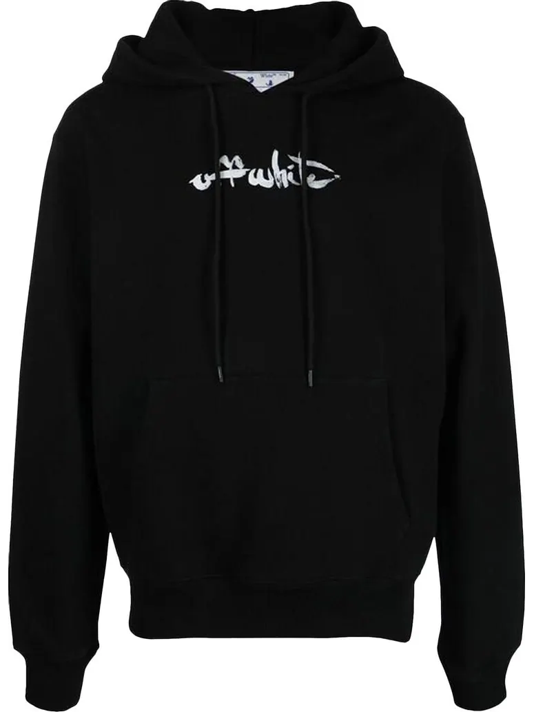 Худи Off-White Paint Arrow Slim Hoodie 'Black/White' — изображение 1 из 1, черный