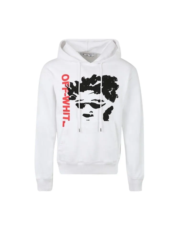 Худи Off-White Face Arrow Slim Hoodie 'White/Black' — изображение 1 из 1, белый