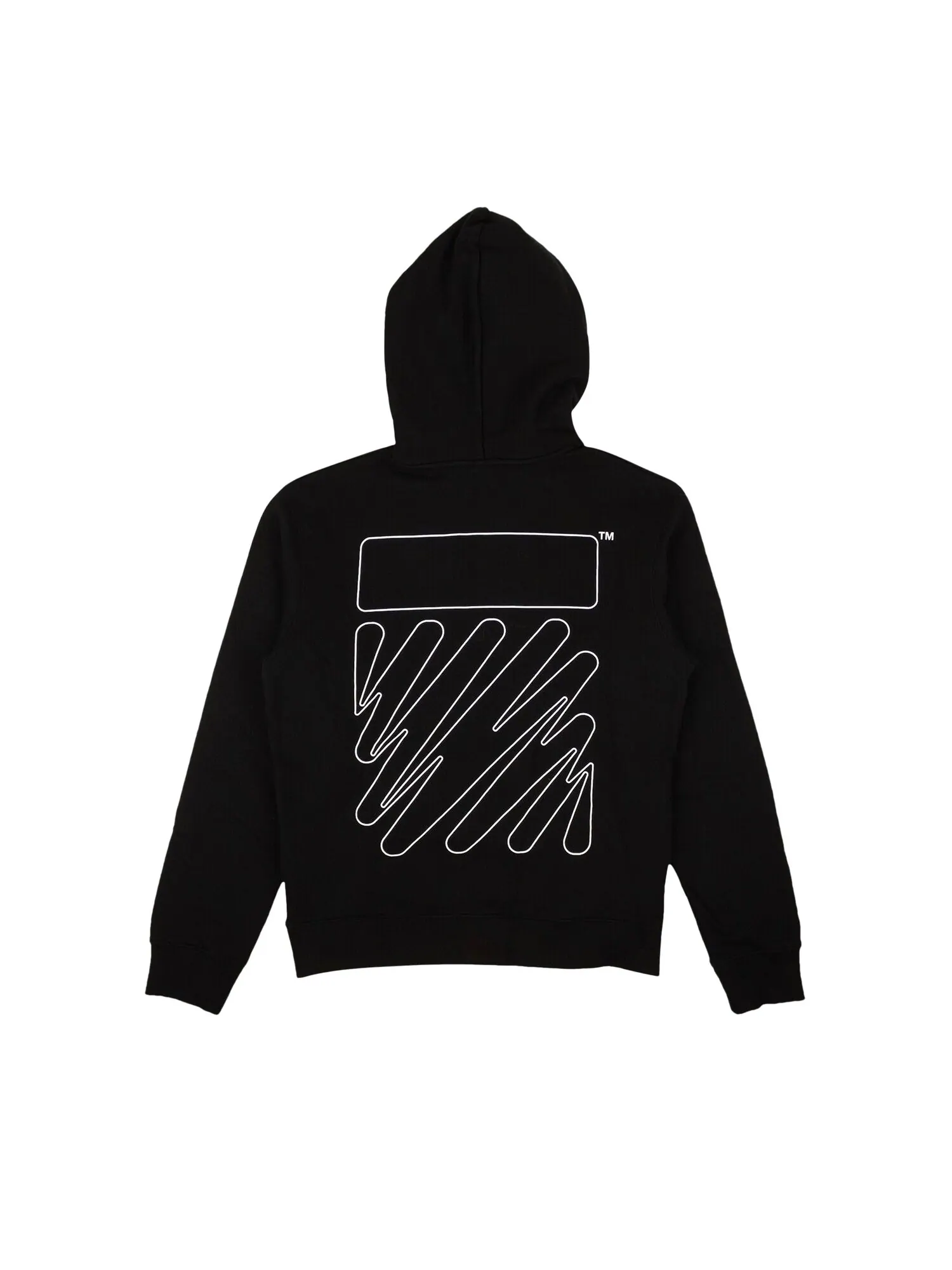 Узкая худи Off-White Wave Outline Diag Черный/Белый — изображение 2 из 2