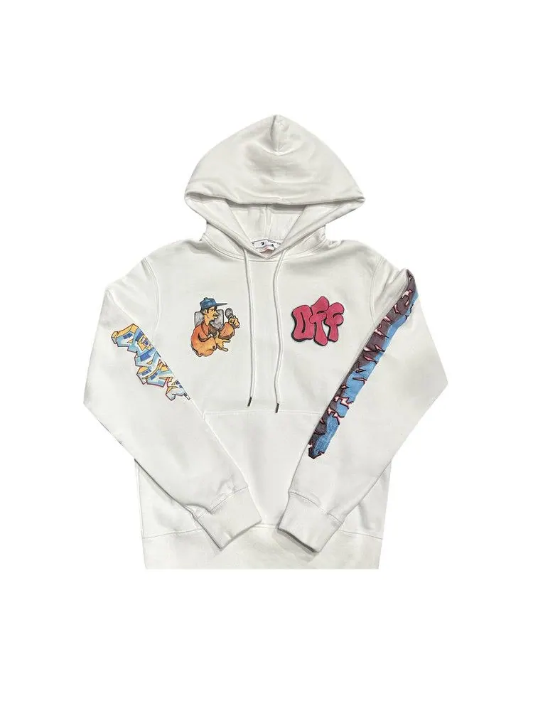 Худи Off-White Spray Graffiti Pupp Slim Hoodie — изображение 1 из 2, белый/мульти